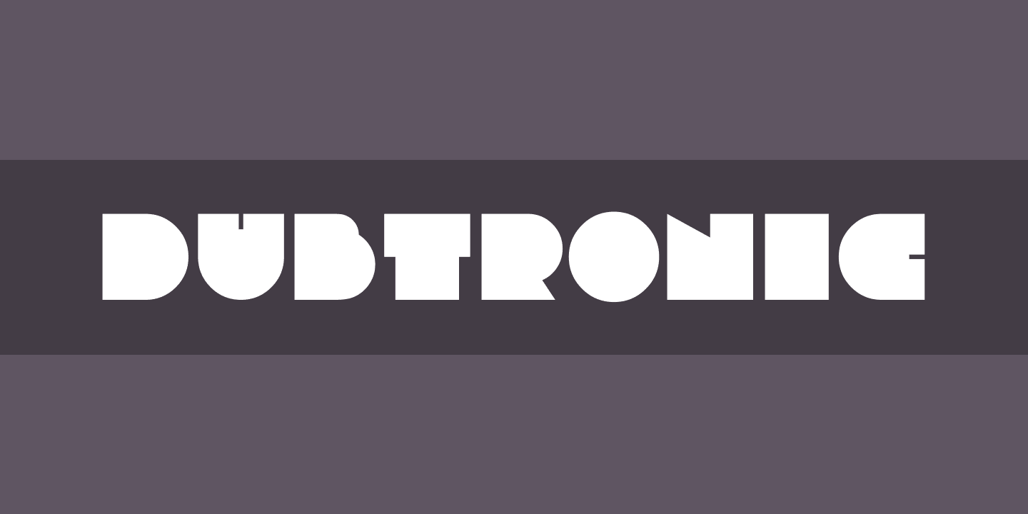 Пример шрифта Dubtronic